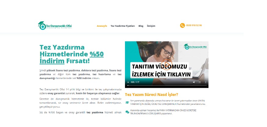 tezdanismanlikofisi.com Türkiye’nin En Güvenilir Tez Danışmanlık Sitesi Mi?