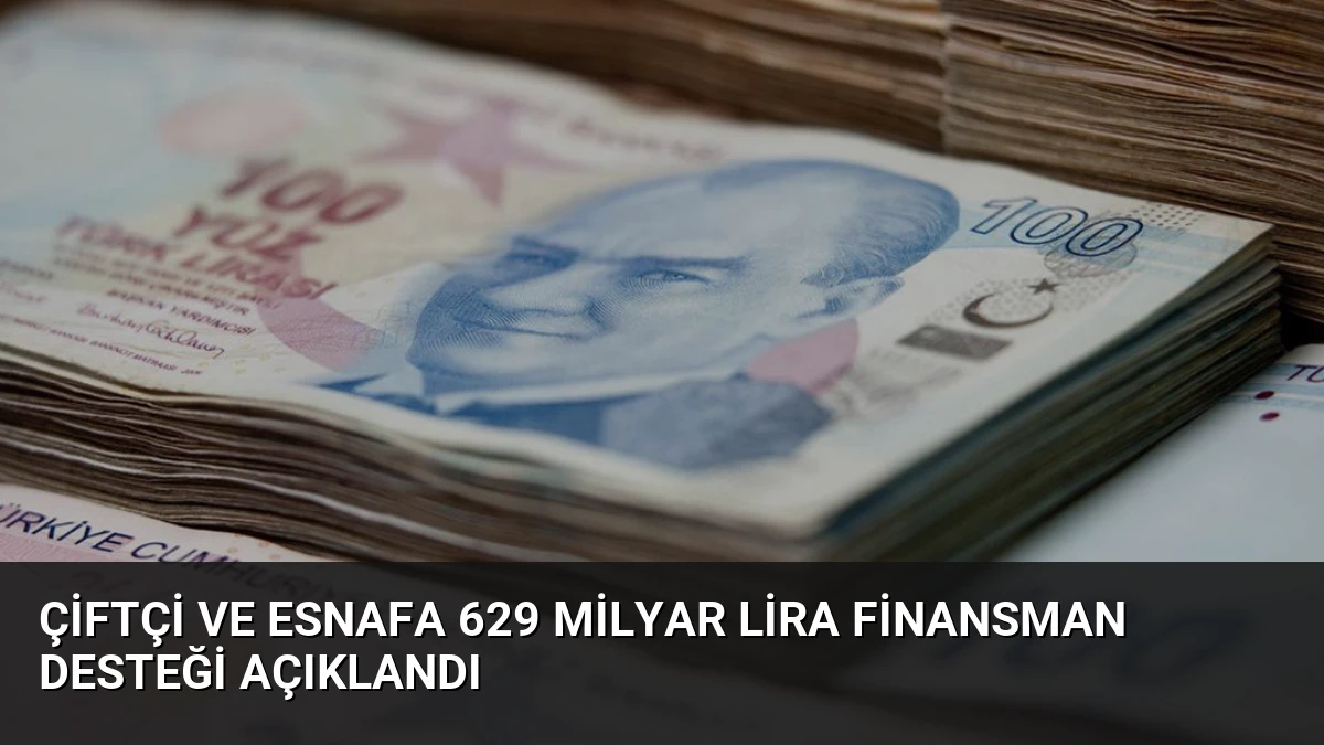 Çiftçi ve Esnafa 629 Milyar Lira Finansman Desteği Açıklandı