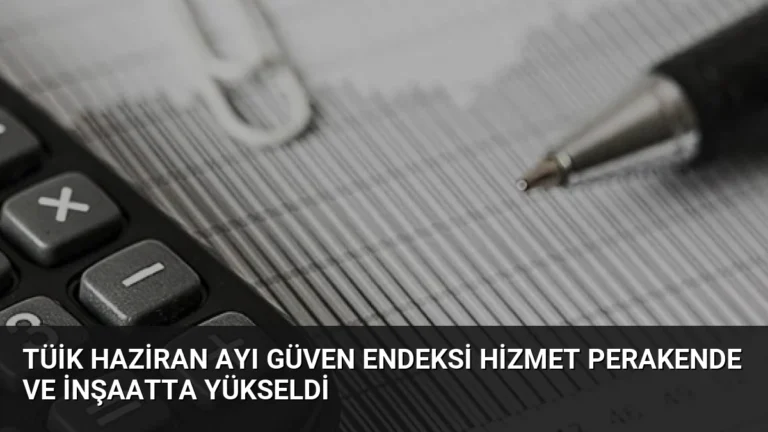 TÜİK Haziran Ayı Güven Endeksi Hizmet Perakende ve İnşaatta Yükseldi