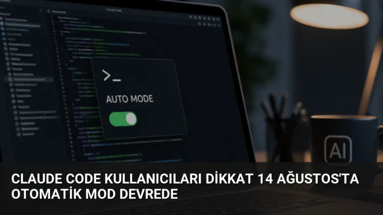Claude Code Kullanıcıları Dikkat 14 Ağustos’ta Otomatik Mod Devrede