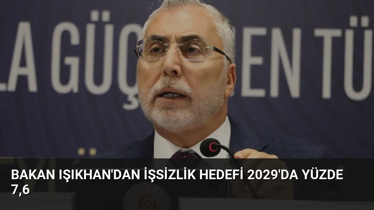 Bakan Işıkhan’dan İşsizlik Hedefi 2029’da Yüzde 7,6