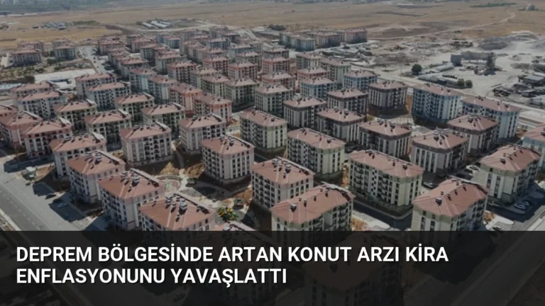 Deprem Bölgesinde Artan Konut Arzı Kira Enflasyonunu Yavaşlattı