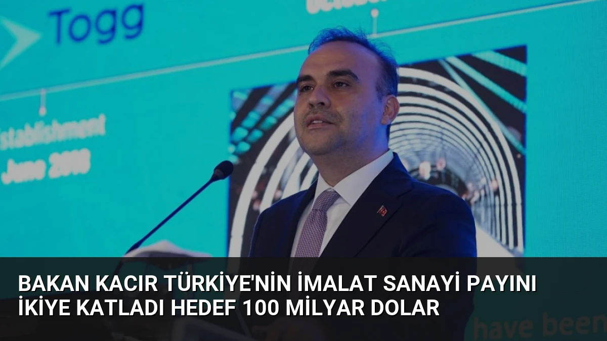 Bakan Kacır Türkiye’nin imalat sanayi payını ikiye katladı hedef 100 milyar dolar