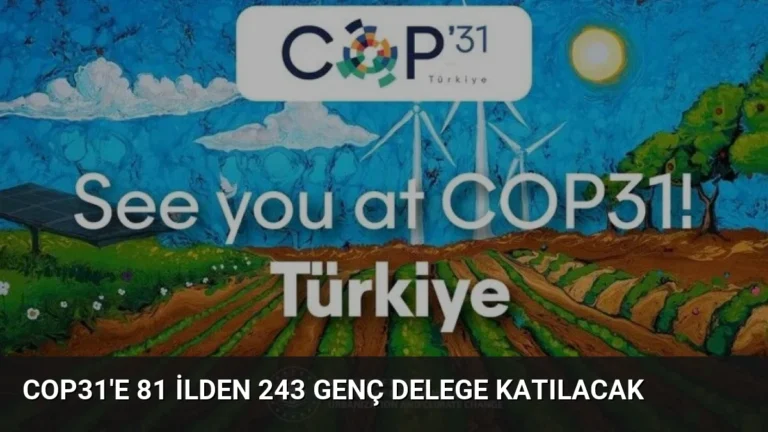 COP31’e 81 ilden 243 genç delege katılacak
