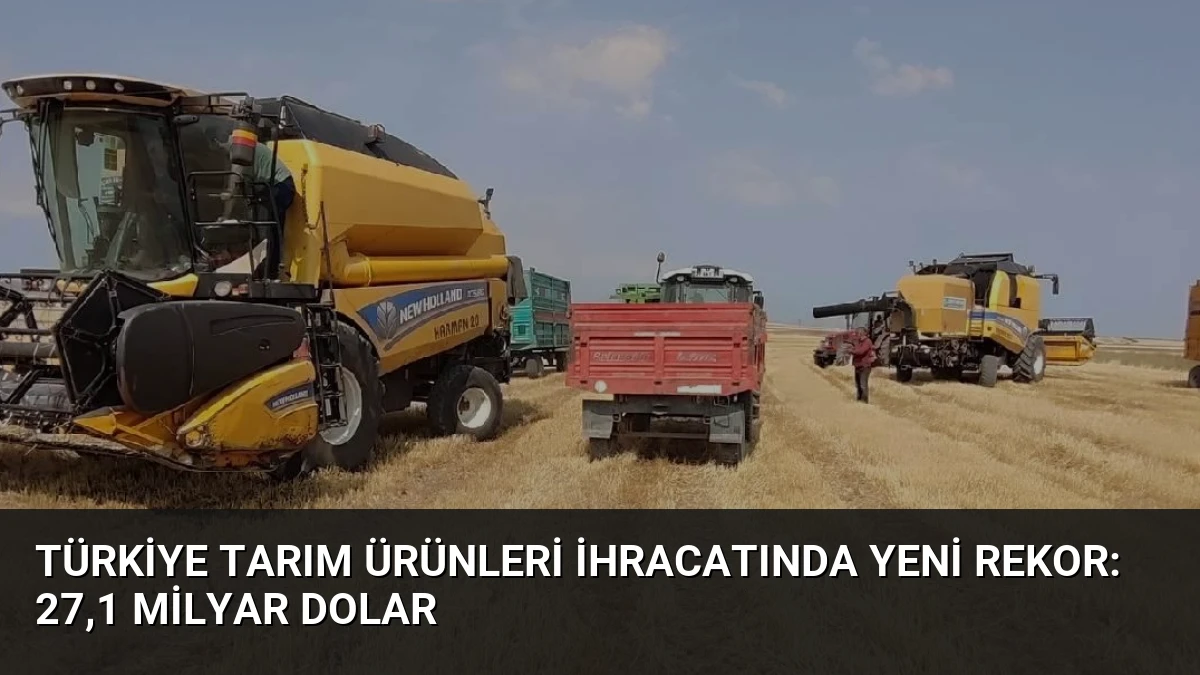 Türkiye Tarım Ürünleri İhracatında Yeni Rekor: 27,1 Milyar Dolar