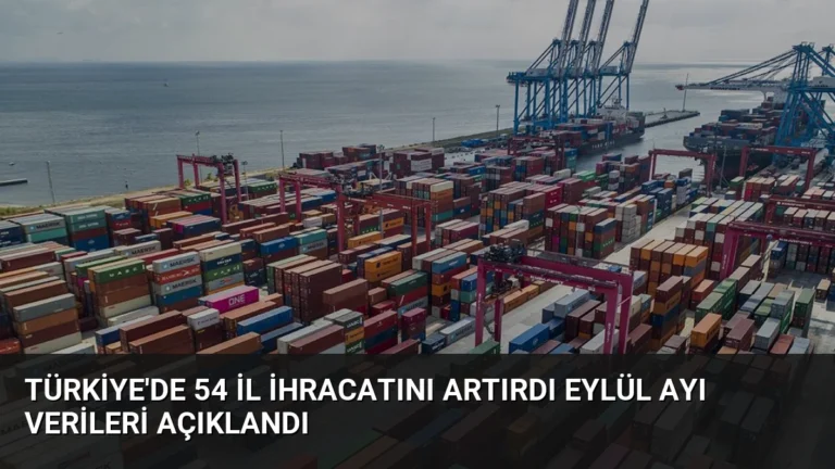 Türkiye’de 54 İl İhracatını Artırdı Eylül Ayı Verileri Açıklandı